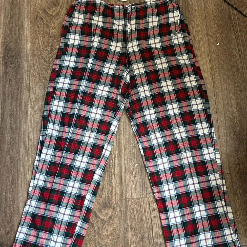 Lauren Ralph Lauren 100% cotton Red White Plaid Pajama Set Cozy Flannel LRG NWT